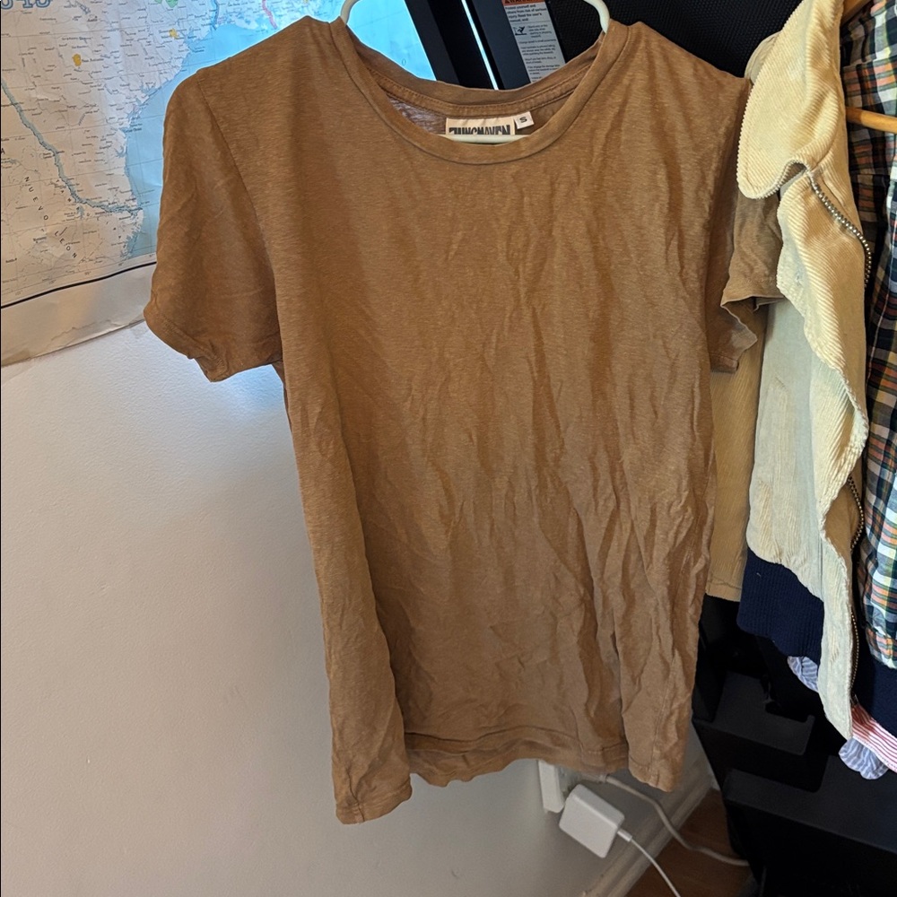 Casual Women's Tan Crewneck Tee